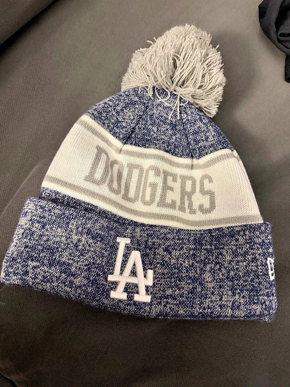 LA Dodgers Pom-Pom Beanie